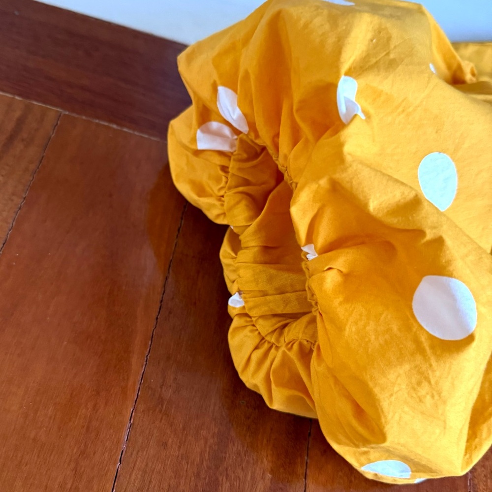 LOFT Women’s Blouse Ballon Sleeves Yellow Polka Dot Women's Top Shirt Size S - Picture 10 of 16
